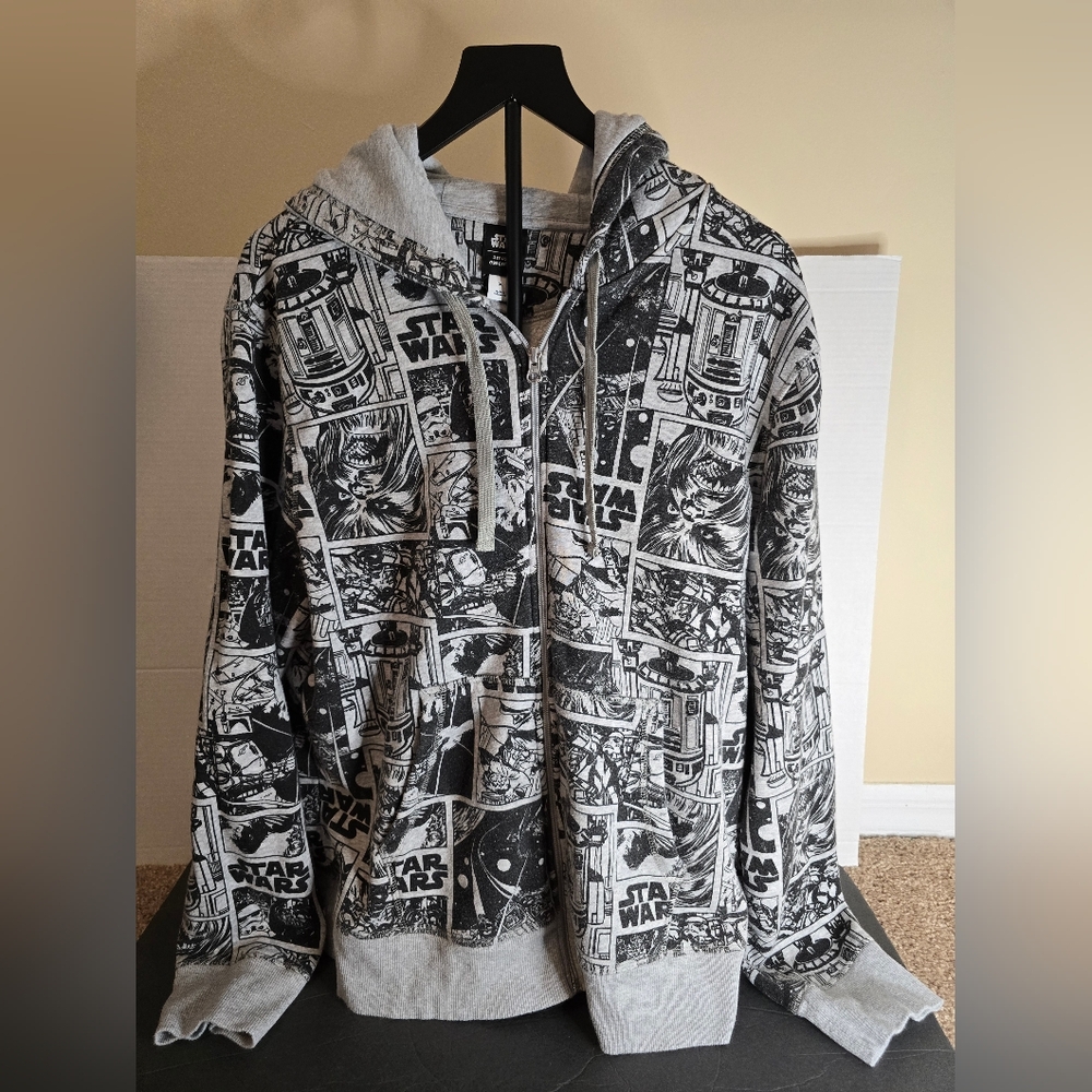 Amazon Essential Star Wars Fleece Zipper Hoodie Size XL